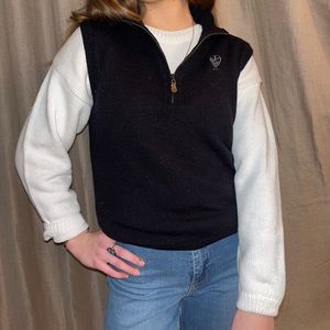 Donald Ross unisex golf polo vest! 100% merino wool